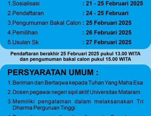 Pemilihan Anggota Senat Pengganti Antar Waktu Periode 2022-2025 UNRAM